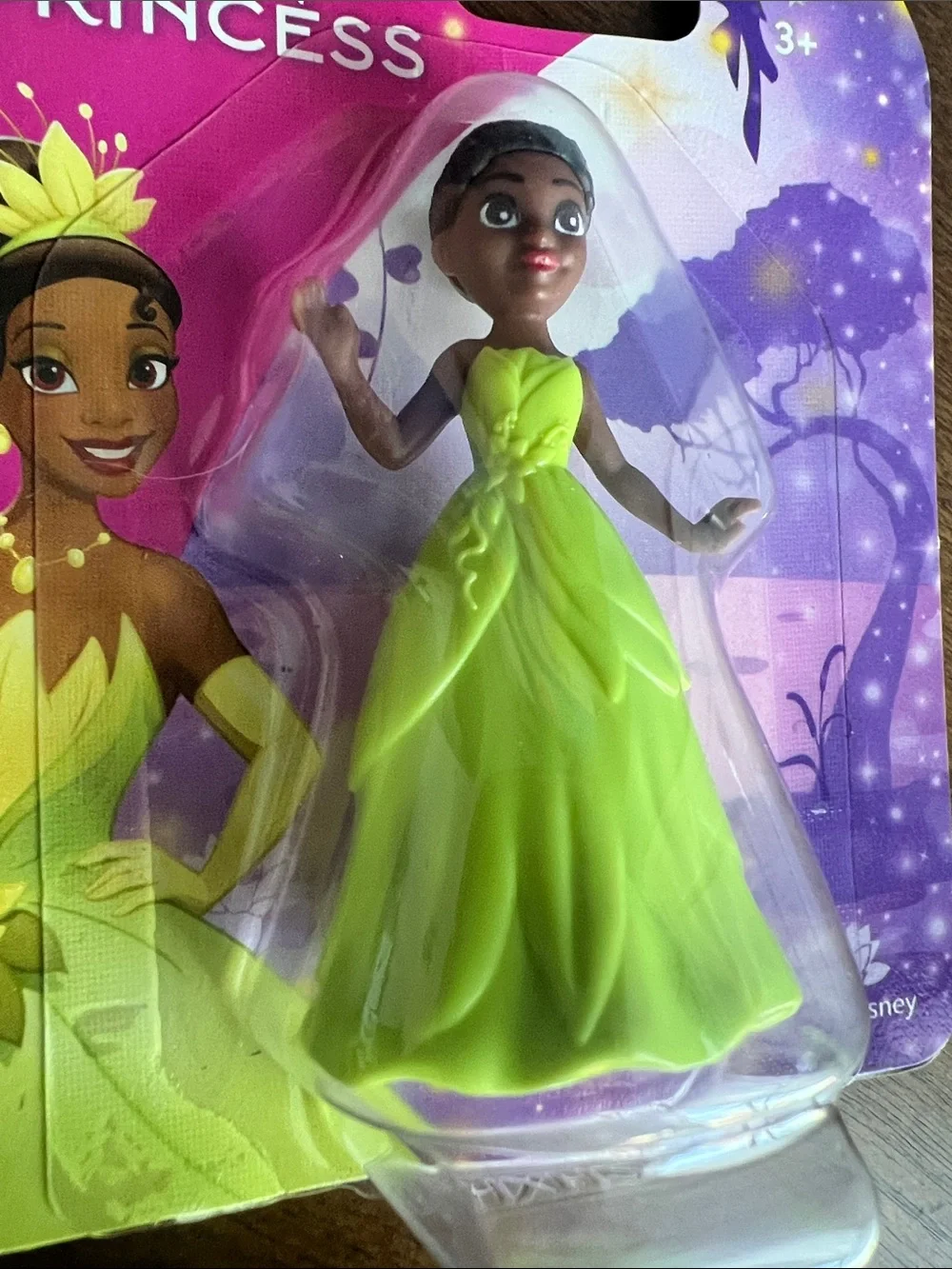 Princess Tiana Mini Doll in Bright Lime Green Dress